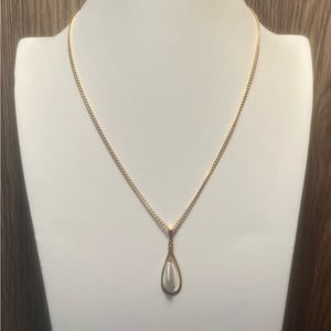 Sarah Coventry Pearl Drop Necklace